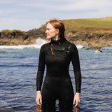 NIXSA Women's 5/3mm Wetsuit (built in hood) | Chest Zip | Full length | Yamamoto Rubber