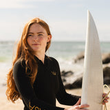 NIXSA Women's 2/2mm Summer Wetsuit | Swim cut, Long arm | Front zip | Yamamoto Rubber